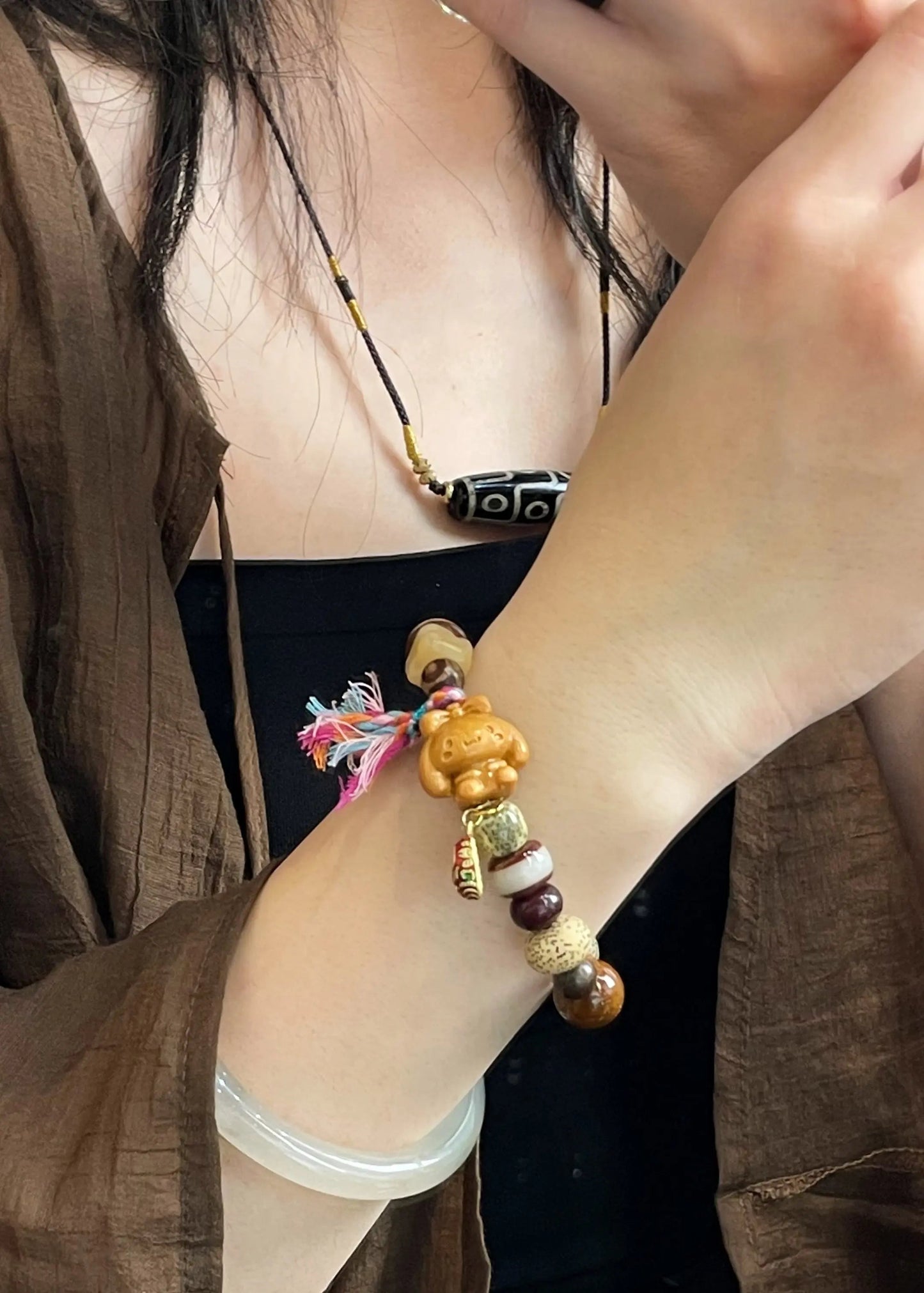 Star Moon Bodhi Duobao Guofeng Buddha Bead Handstring Ada Fashion