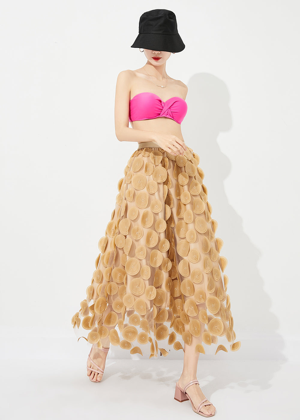 Style Yellow High Waist Exra Large Hem Tulle Skirt Summer LY0817 - fabuloryshop