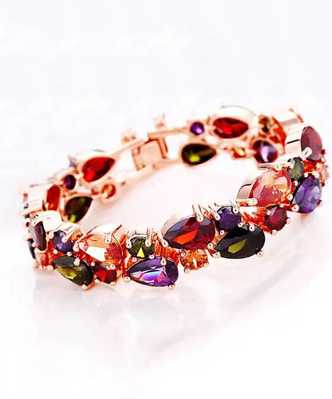 Stylish Alloy Inlaid Crystal Zircon Chain Bracelet Ada Fashion