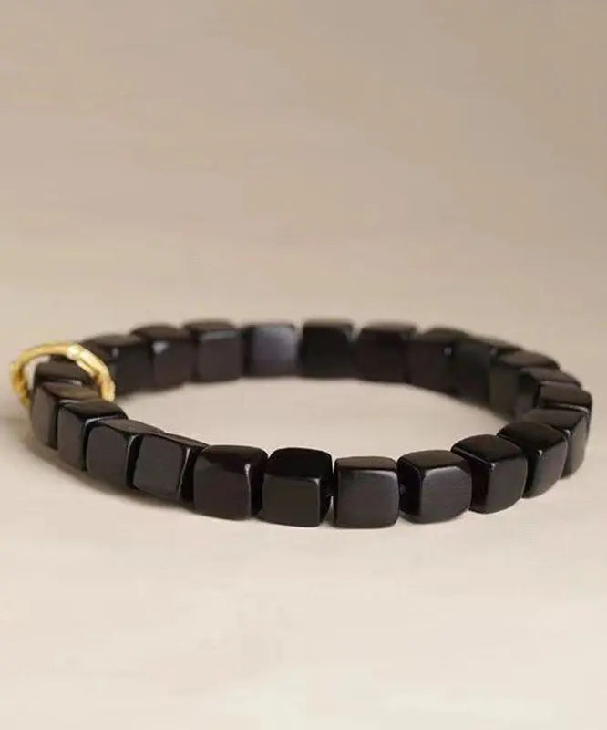 Stylish Black Ebony Block Bracelet Ada Fashion