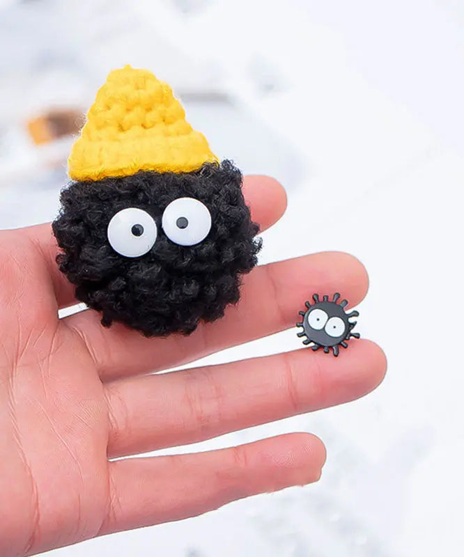 Stylish Yellow Black Chain Sprite Ball Brooches Ada Fashion