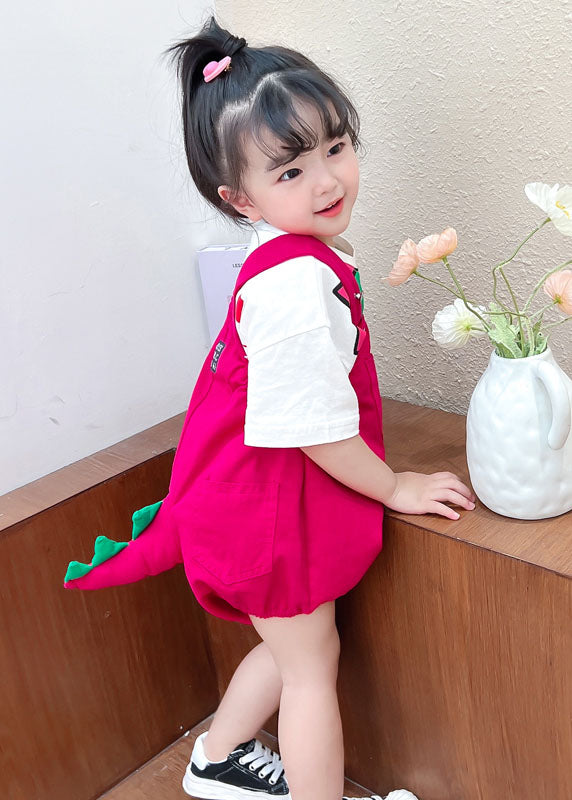Unique Green Cartoon Patchwork Cotton Baby Girls Two Pieces Set Summer LY5521 - fabuloryshop