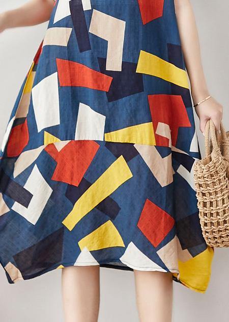 Unique Asymmetric Plaid Cotton Dresses - fabuloryshop