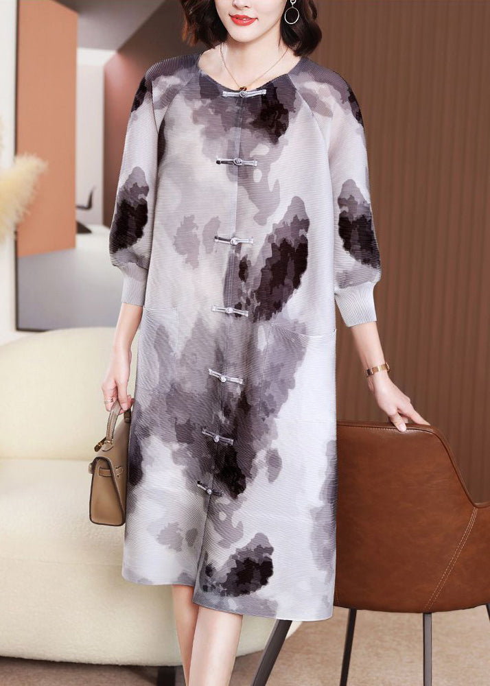 Vintage Black Oversized Tie Dye Shirt Dresses Summer LY2738 - fabuloryshop