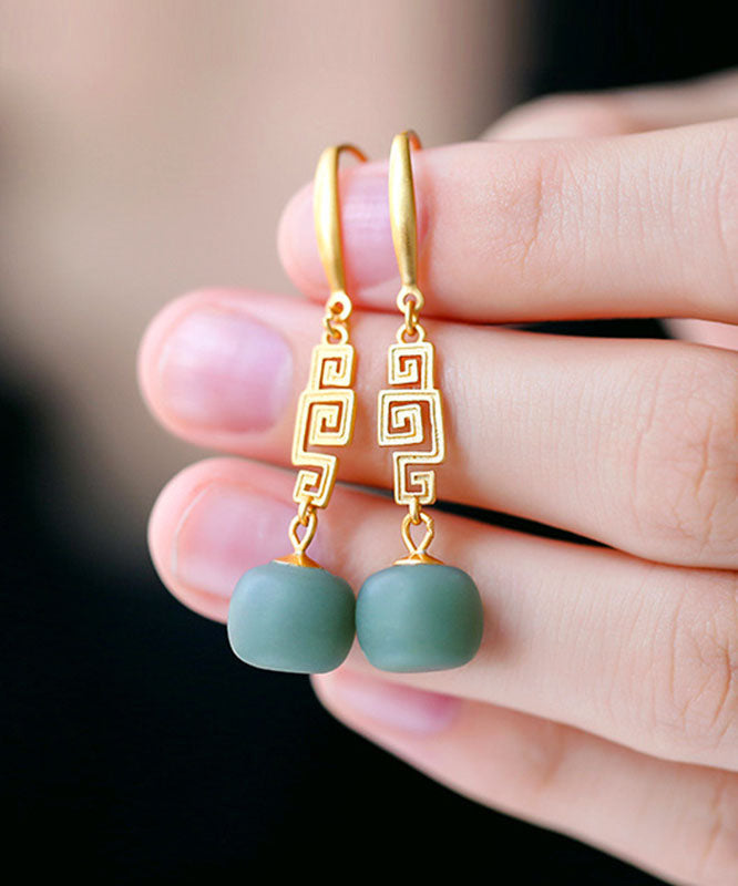 Vintage Blue Sterling Silver Inlaid Pearl Drop Earrings Ada Fashion