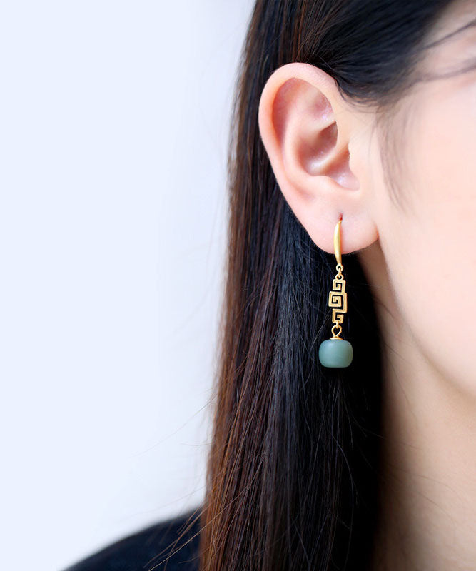 Vintage Blue Sterling Silver Inlaid Pearl Drop Earrings Ada Fashion