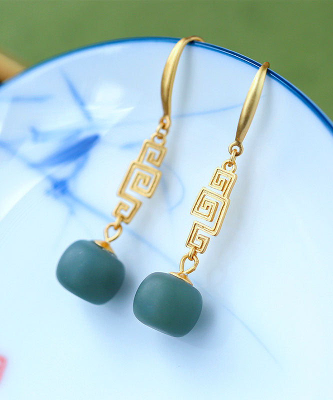 Vintage Blue Sterling Silver Inlaid Pearl Drop Earrings Ada Fashion