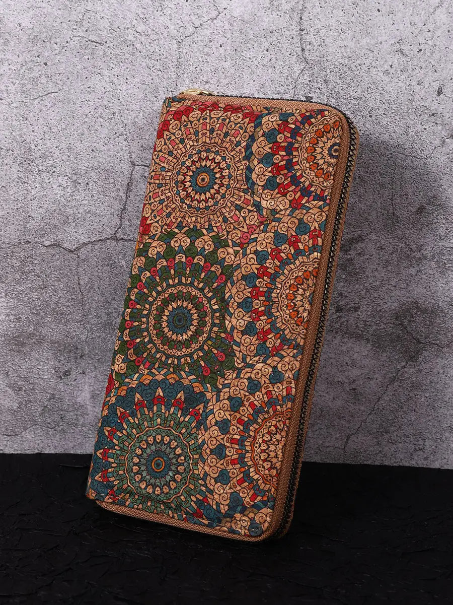 Vintage Flower Spliced Multifunction Bag Wallet Ada Fashion