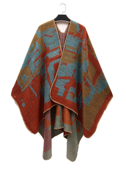 Wearing Ethnic Style Warm Shawl Faux Cashmere For Women Ada Fashion