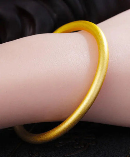 Women Ancient Gold Thick Frosted Bangle Ada Fashion