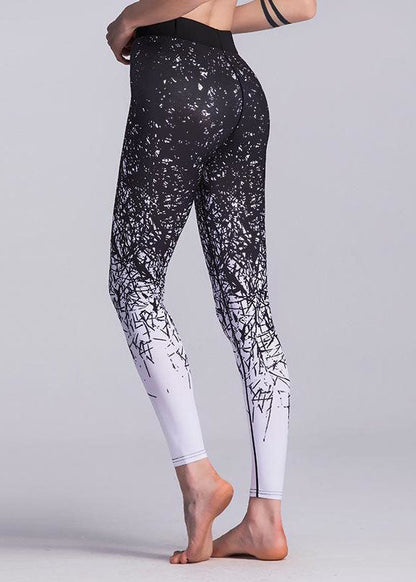 Women Black Print Slim Jogging Cotton Pants Spring LY1933 - fabuloryshop