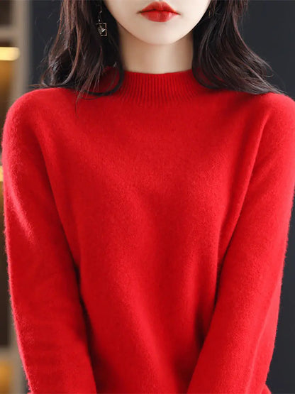 Women Casual Solid Winter Wool Warm Sweater Ada Fashion