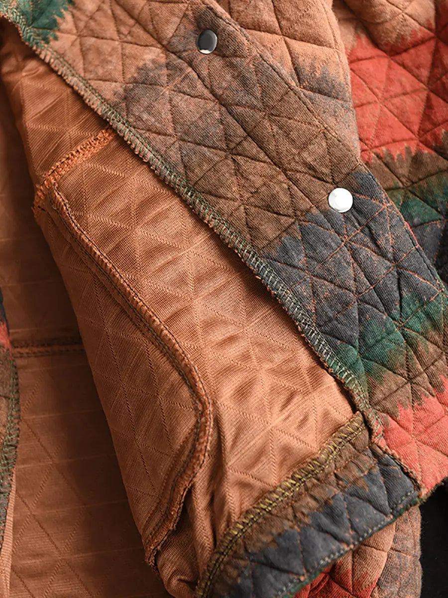 Women Casual Spring Colorblock Loose Coat Ada Fashion