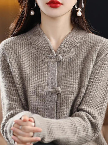 Women Casual Winter Wool Solid Knitted Sweater Ada Fashion