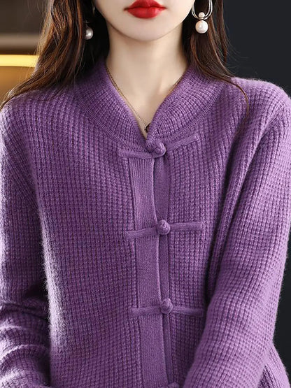 Women Casual Winter Wool Solid Knitted Sweater Ada Fashion