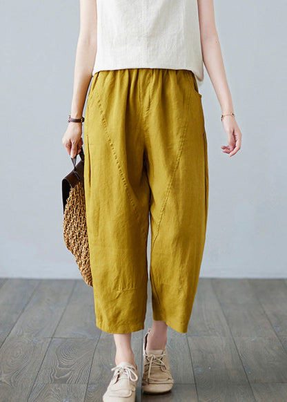 Women Ginger Patchwork Solid Crop Pants Summer LY6037 - fabuloryshop