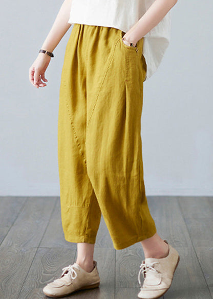 Women Ginger Patchwork Solid Crop Pants Summer LY6037 - fabuloryshop