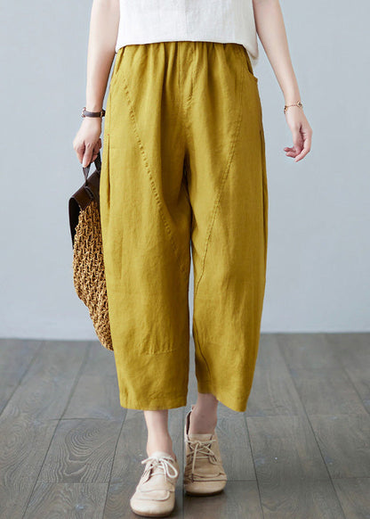 Women Ginger Patchwork Solid Crop Pants Summer LY6037 - fabuloryshop