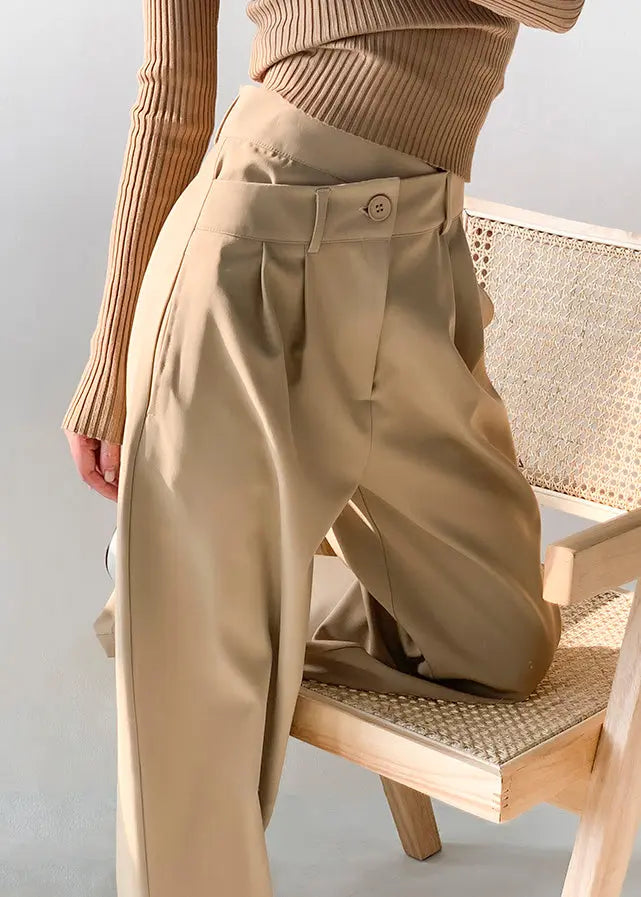 Women Green Pockets High Waist Patchwork Spandex Pants Fall Ada Fashion