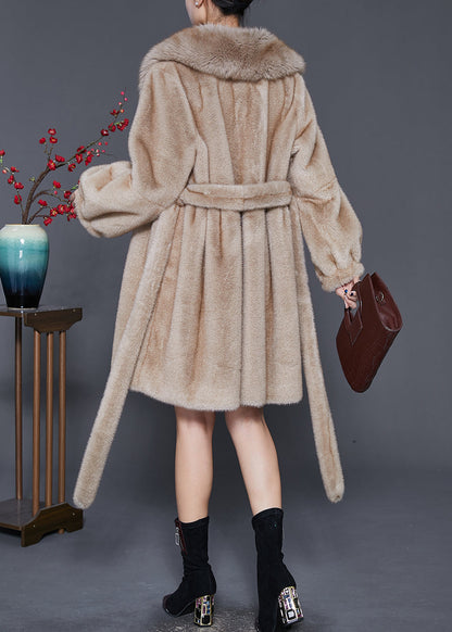 Women Khaki Oversized Warm Fuzzy Fur Fluffy Coats Winter Ada Fashion