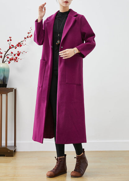 Women Lavender Oversized Woolen Coats Fall Ada Fashion