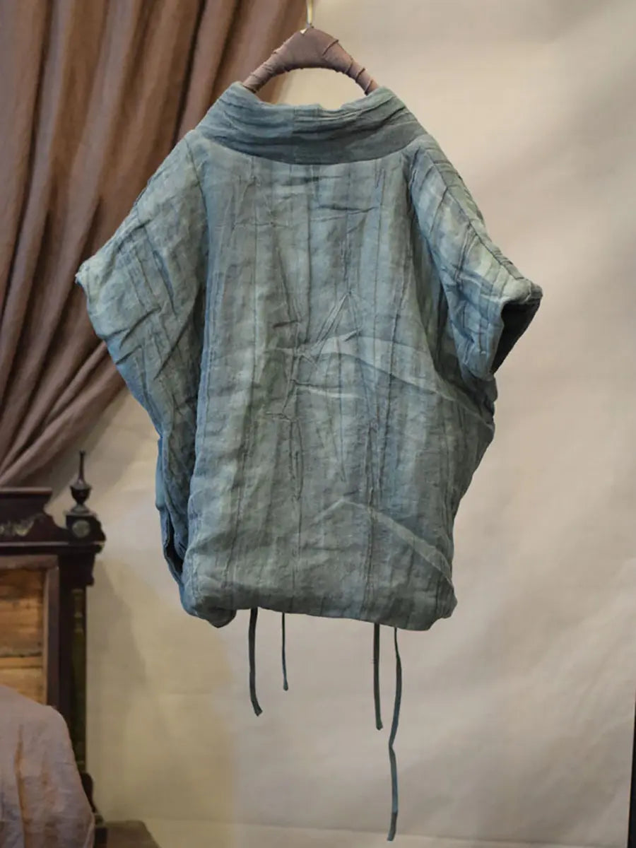 Women Retro Vintage V-Neck Solid Linen Vest Coat Ada Fashion