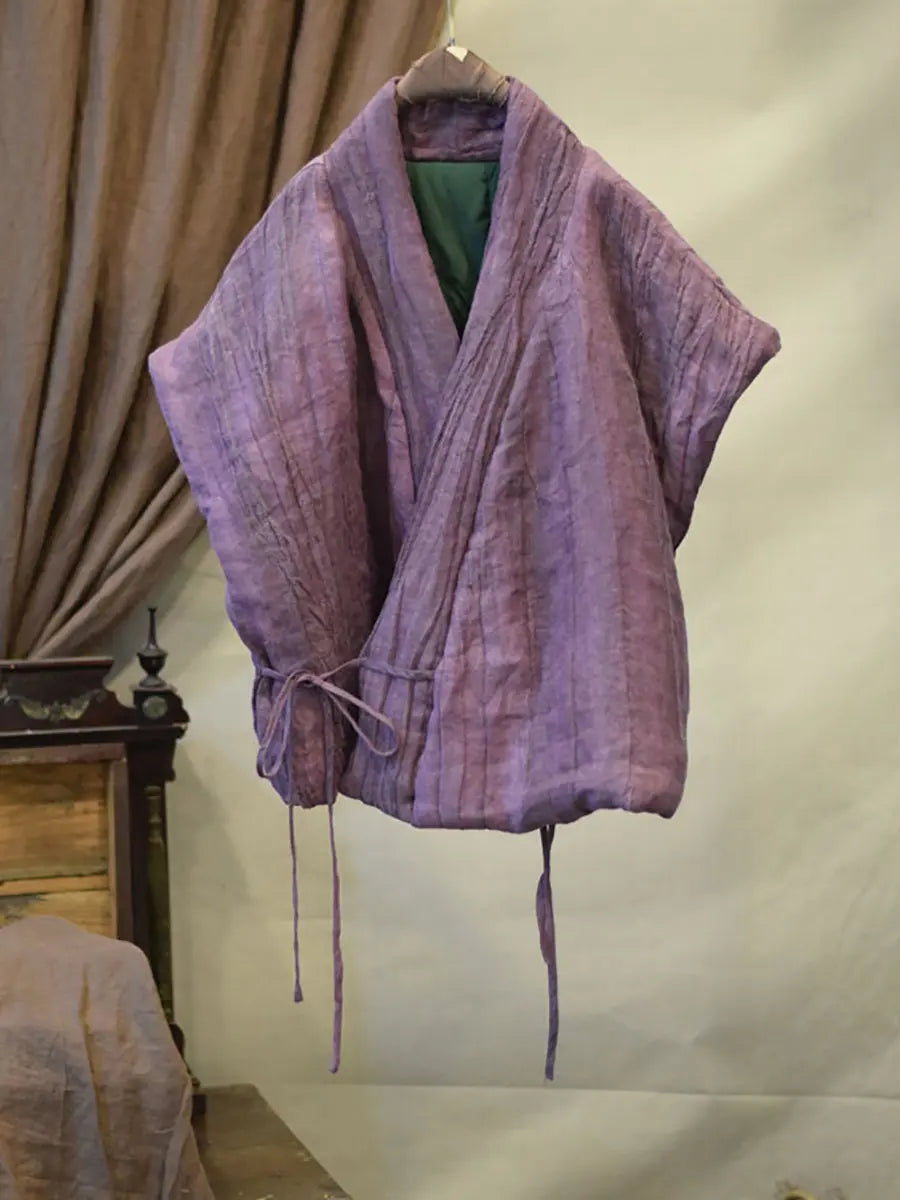 Women Retro Vintage V-Neck Solid Linen Vest Coat Ada Fashion