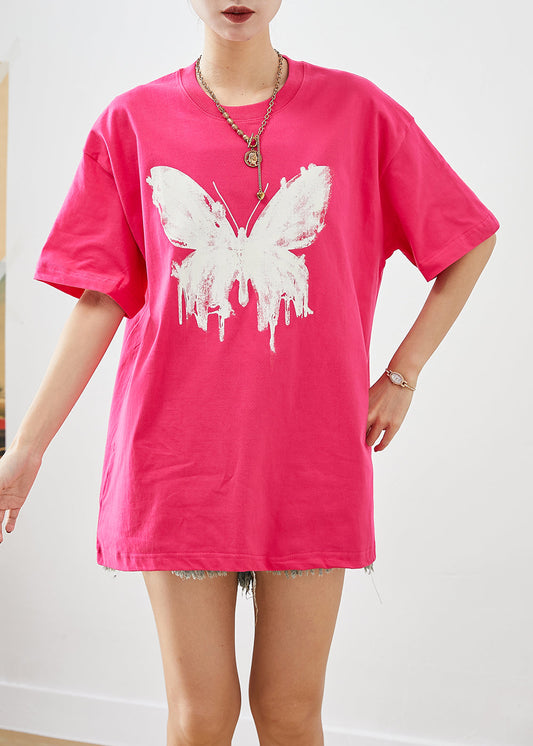 Women Rose Oversized Butterfly Cotton Tank Tops Summer Ada Fashion