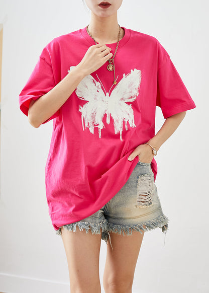 Women Rose Oversized Butterfly Cotton Tank Tops Summer Ada Fashion