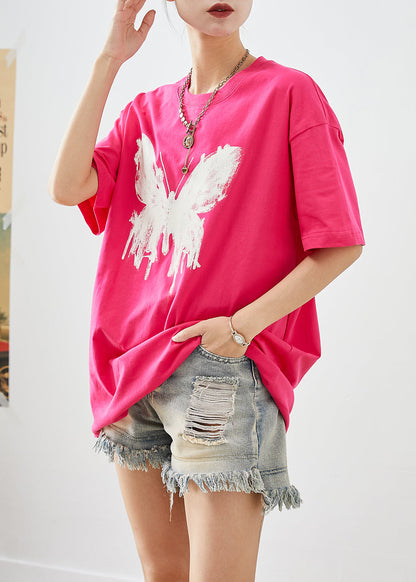 Women Rose Oversized Butterfly Cotton Tank Tops Summer Ada Fashion