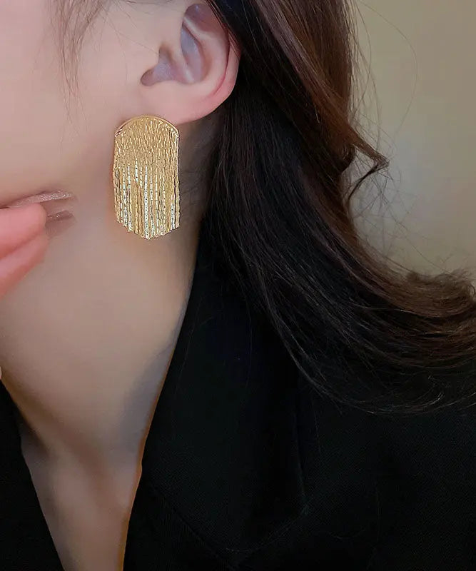 Women Silk Copper Tassel Drop Earrings Ada Fashion