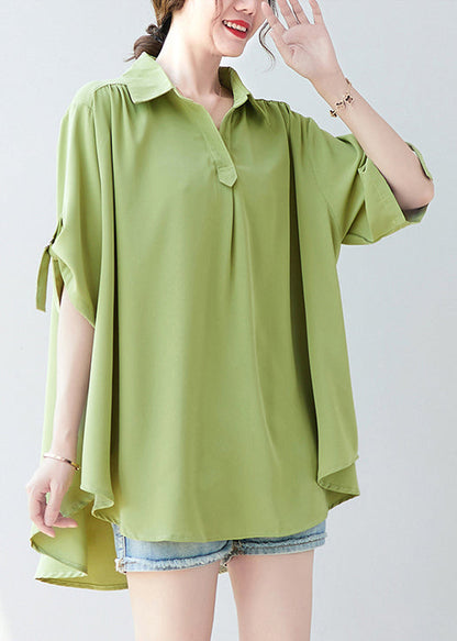 Women Sky Blue Oversized Low High Design Chiffon Shirt Summer Ada Fashion