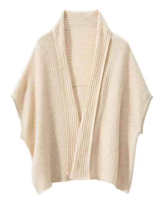 Women Solid Casual Cashmere Knitted Shawl Cardigan Ada Fashion