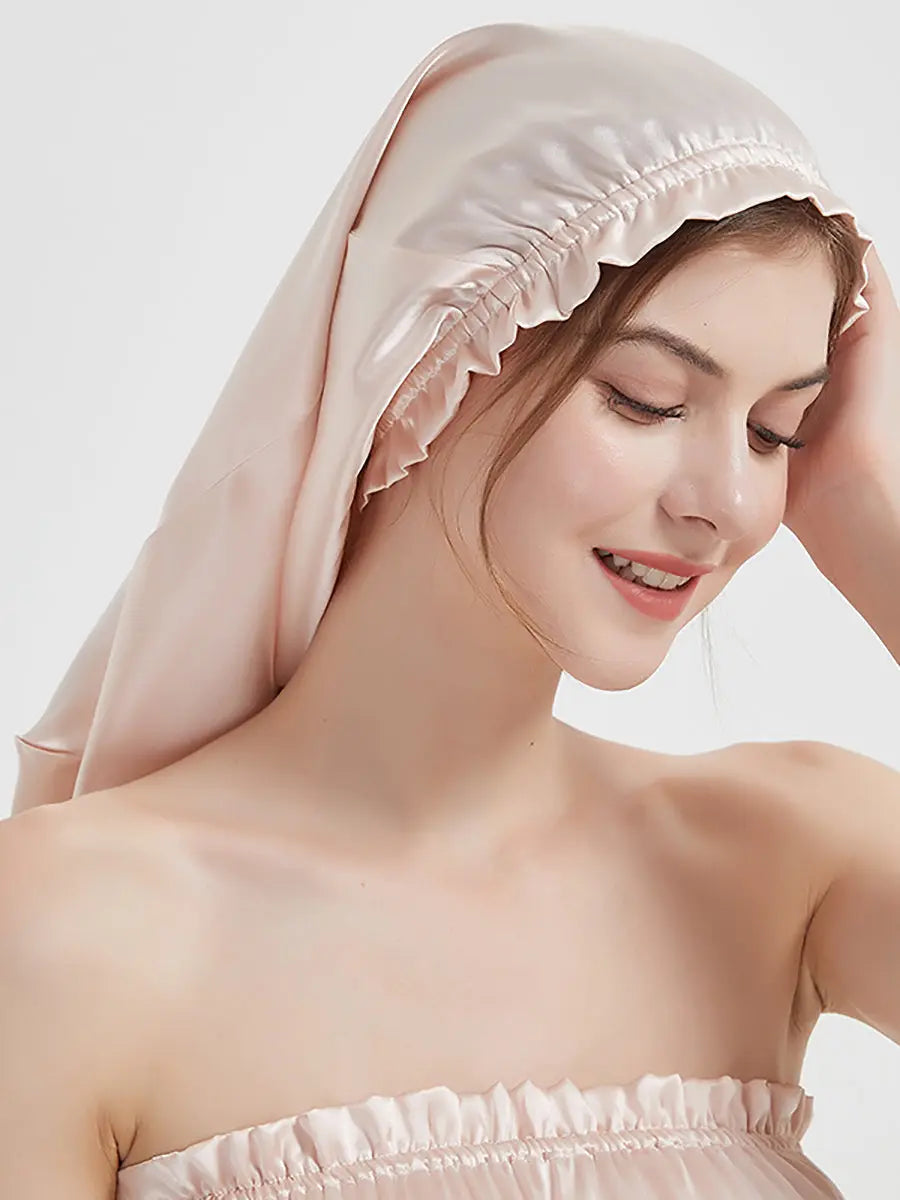 Women Solid Silk Soft Nightcap Ada Fashion