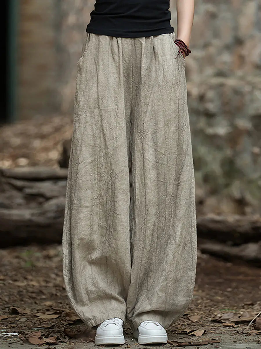Women Vintage Winter Tie-dye Fleece-lined Harem Pants Ada Fashion