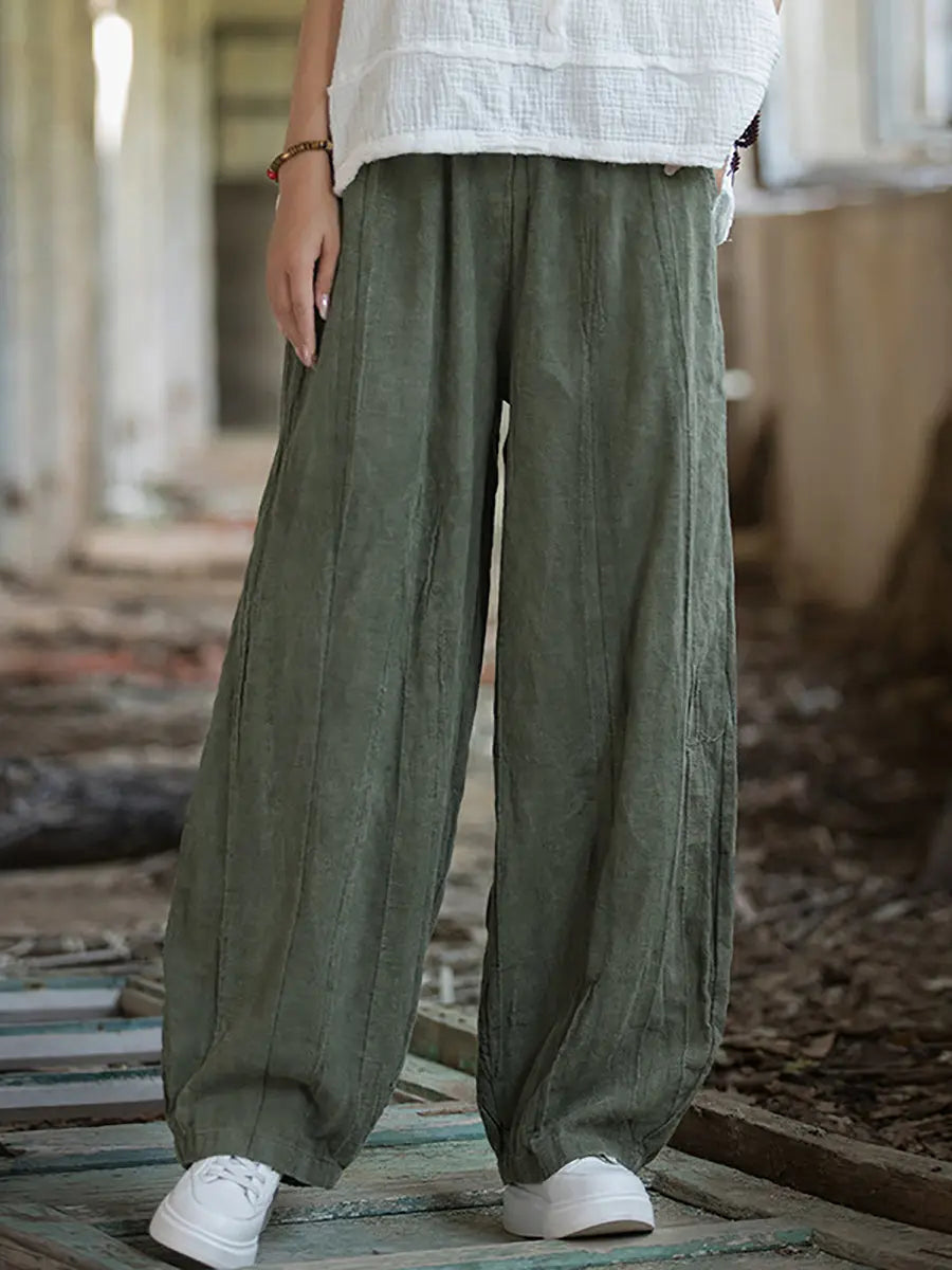 Women Vintage Winter Tie-dye Fleece-lined Harem Pants Ada Fashion