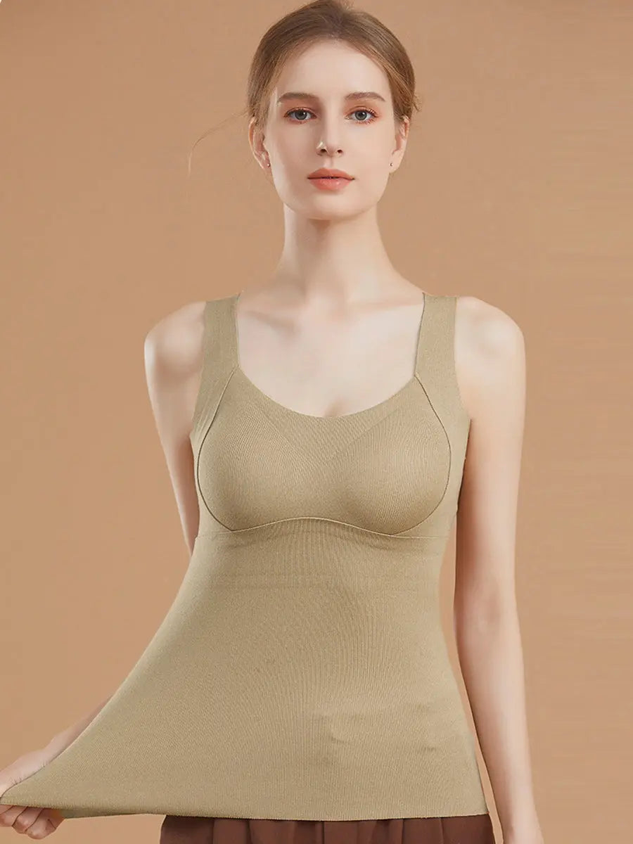 Women Winter Seamless Warm With Breast Pads Base Ada Fashion