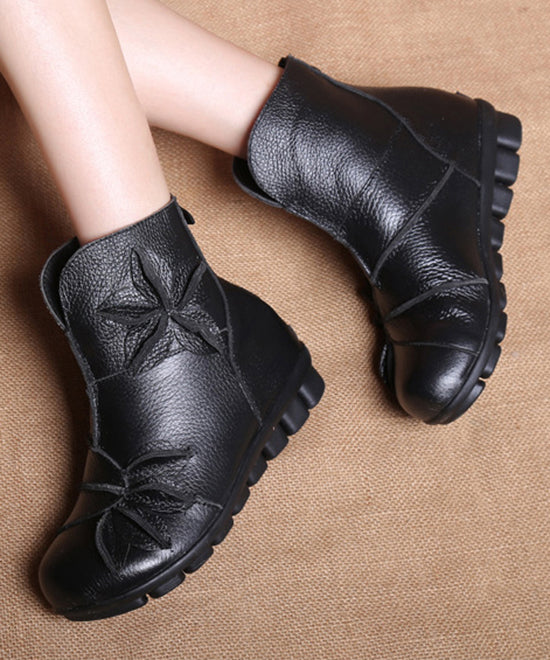 Yellow Boots Comfortable Handmade Splicing Floral Ada Fashion