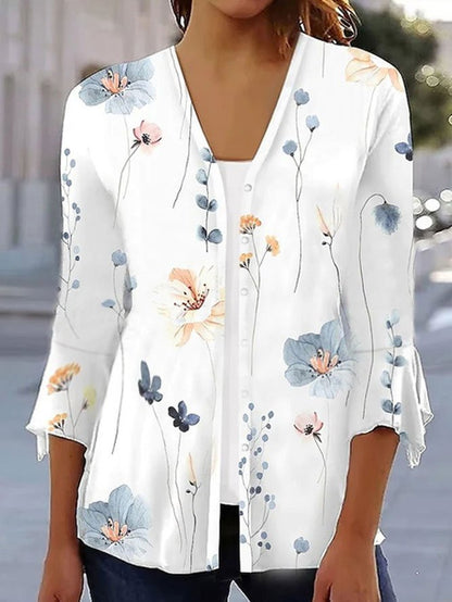 Casual Floral Printed Loose Kimono  QL102 - fabuloryshop