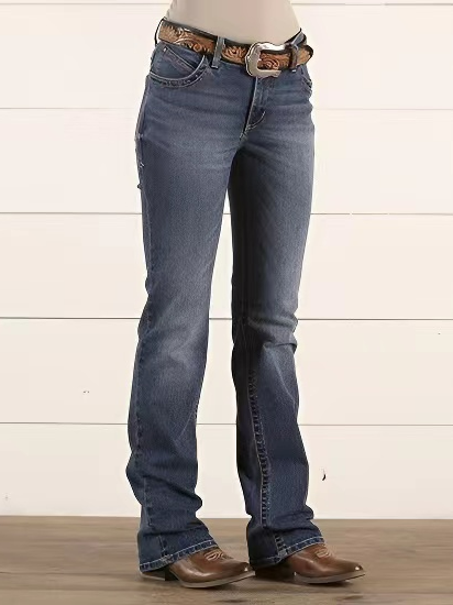 Casual Plain Denim Jean Without Belt  WK99 - fabuloryshop