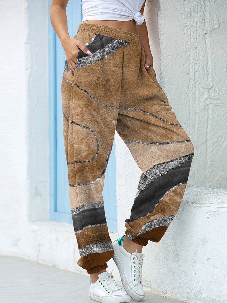 Abstract Loose Casual Sweatpants  WK66