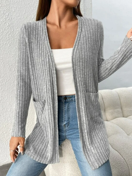 Knitted Plain Casual Other Coat  QL115 - fabuloryshop