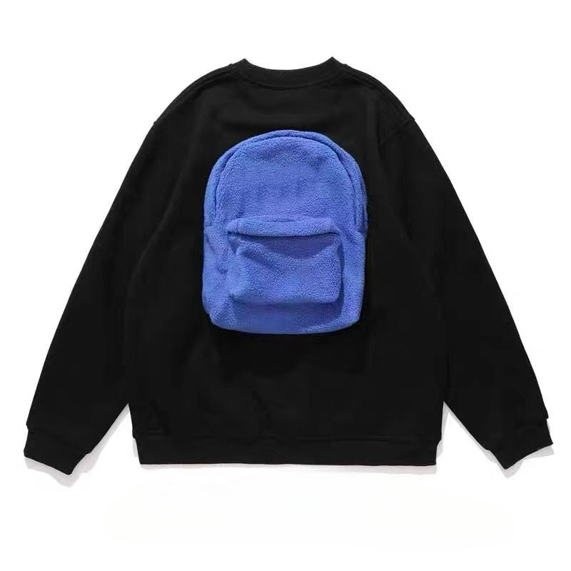 Black 3D Pop-up Bag Sweatshirt LY4170 - fabuloryshop