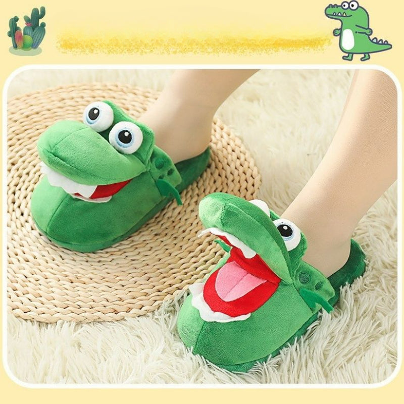Cute Crocodile Plush Slippers LY4171 - fabuloryshop