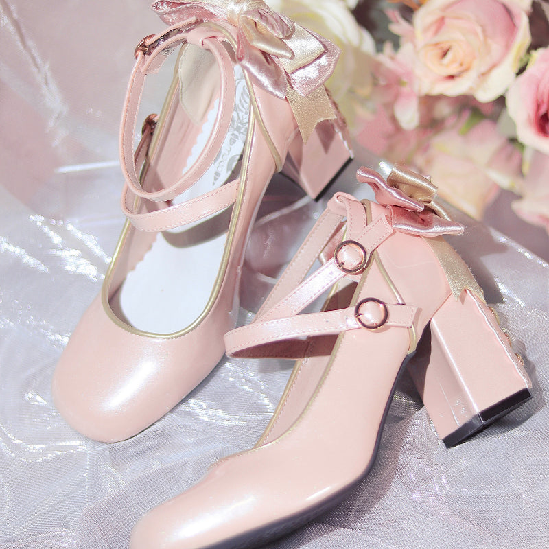 3 Colors Cute Lace Up Lolita Heels ON1038 LY4185 - fabuloryshop