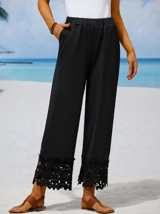 Lace Plain Urban Fashion Pants  WX62 - fabuloryshop