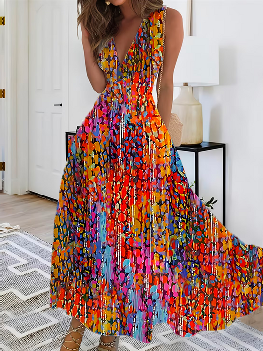Cotton Ombre Loose Elegant Dress  WC120 - fabuloryshop