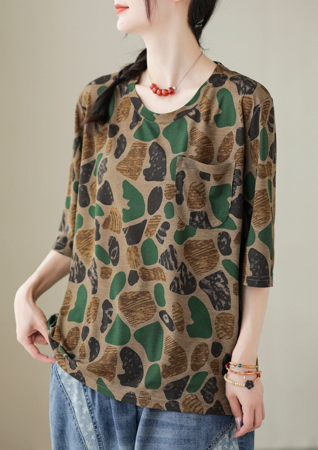 Casual Retro Floral Cotton Summer Tops LY3973 - fabuloryshop