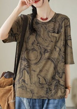 Casual Retro Floral Cotton Summer Tops LY3973 - fabuloryshop